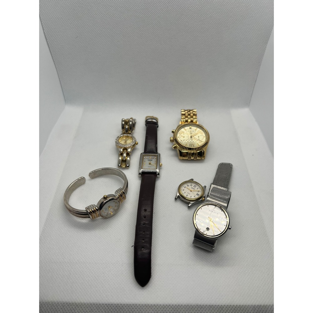 Lot of 6 Womens Wrist Watches Anne Klein II Michael Kors Embassy‎ Skagen Citizen
